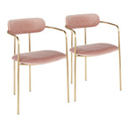 Sedia da pranzo Glam Velvet con sedile imbottito, set da 2 – Sedute d'accento per soggiorno