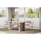 Sedia da pranzo Glam Velvet con sedile imbottito, set da 2 – Sedute d'accento per soggiorno