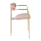 Sedia da pranzo Glam Velvet con sedile imbottito, set da 2 – Sedute d'accento per soggiorno