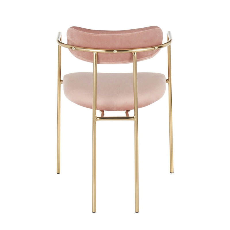 Sedia da pranzo Glam Velvet con sedile imbottito, set da 2 – Sedute d'accento per soggiorno