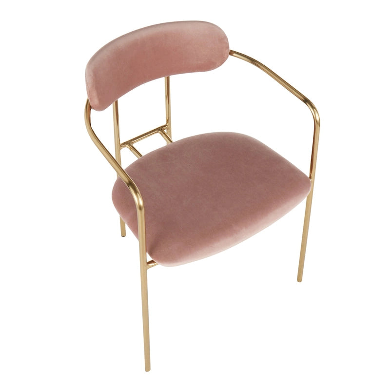 Sedia da pranzo Glam Velvet con sedile imbottito, set da 2 – Sedute d'accento per soggiorno
