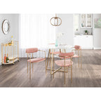 Sedia da pranzo Glam Velvet con sedile imbottito, set da 2 – Sedute d'accento per soggiorno