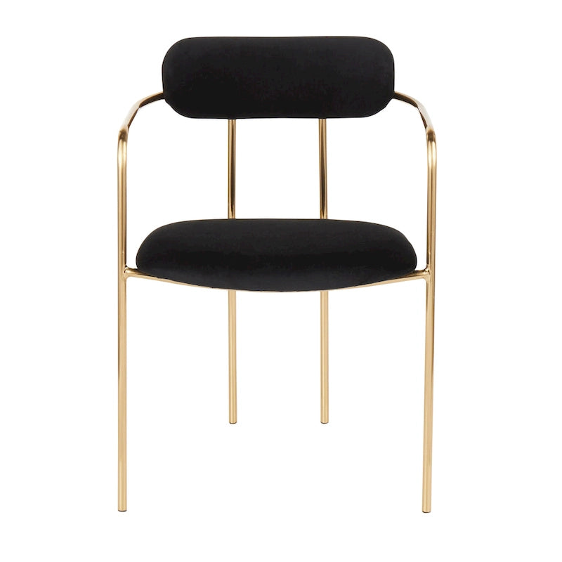 Sedia da pranzo Glam Velvet con sedile imbottito, set da 2 – Sedute d'accento per soggiorno
