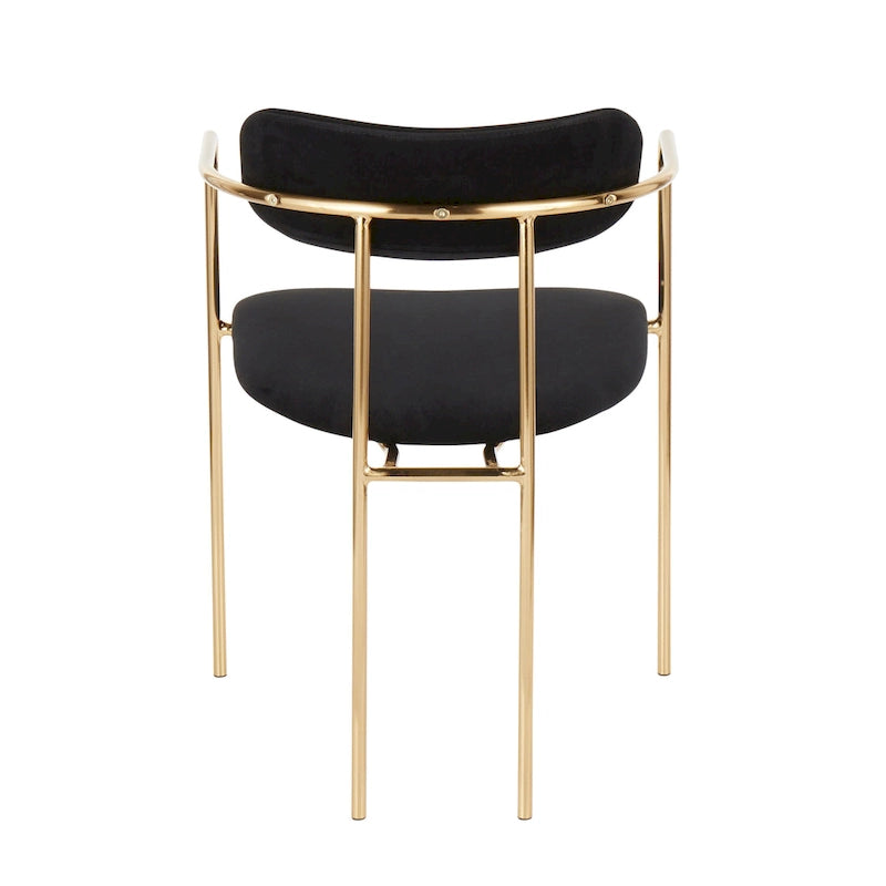 Sedia da pranzo Glam Velvet con sedile imbottito, set da 2 – Sedute d'accento per soggiorno