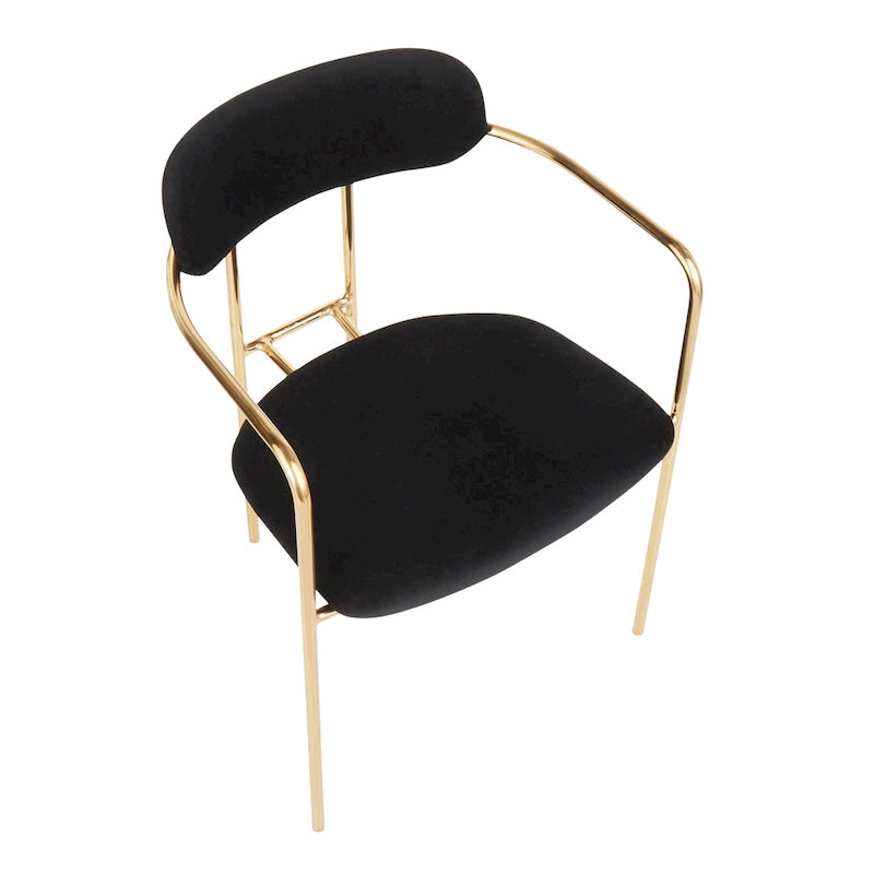 Sedia da pranzo Glam Velvet con sedile imbottito, set da 2 – Sedute d'accento per soggiorno