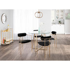 Sedia da pranzo Glam Velvet con sedile imbottito, set da 2 – Sedute d'accento per soggiorno