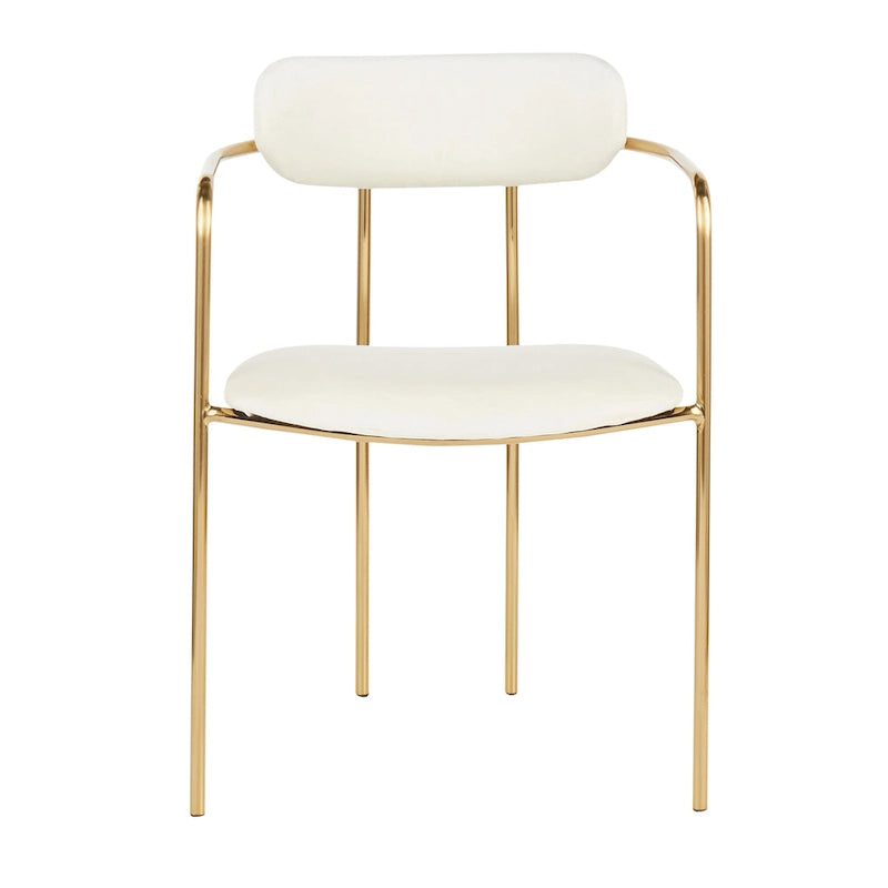 Sedia da pranzo Glam Velvet con sedile imbottito, set da 2 – Sedute d'accento per soggiorno