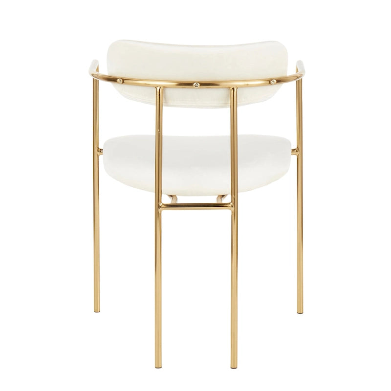 Sedia da pranzo Glam Velvet con sedile imbottito, set da 2 – Sedute d'accento per soggiorno