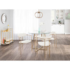 Sedia da pranzo Glam Velvet con sedile imbottito, set da 2 – Sedute d'accento per soggiorno