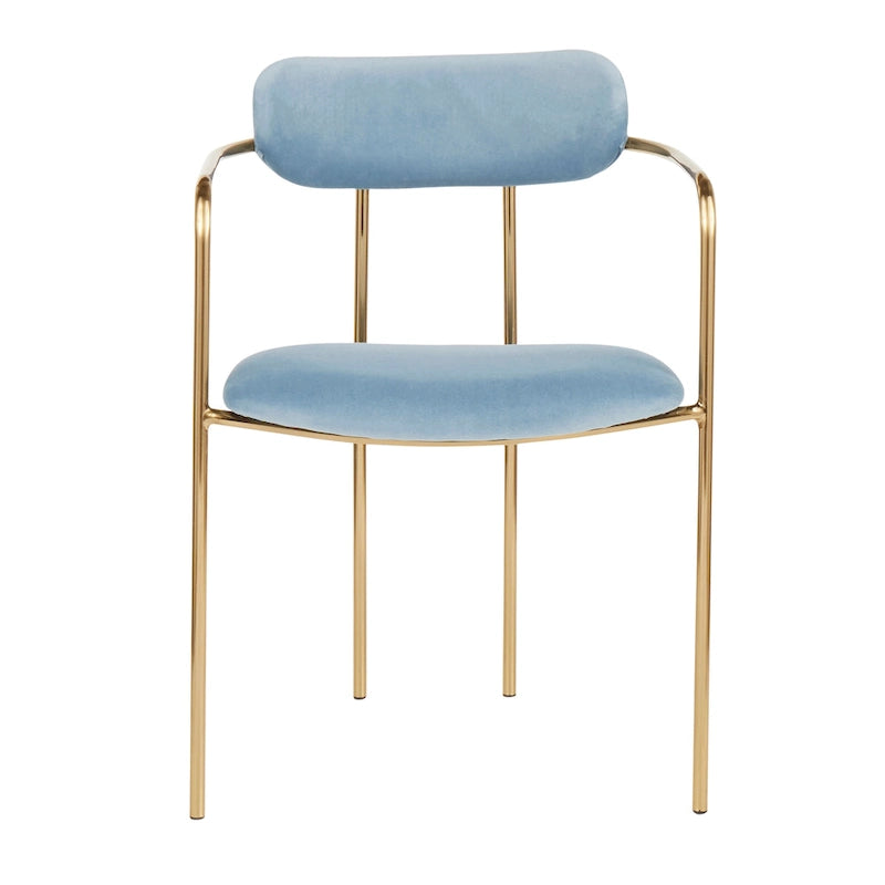 Sedia da pranzo Glam Velvet con sedile imbottito, set da 2 – Sedute d'accento per soggiorno