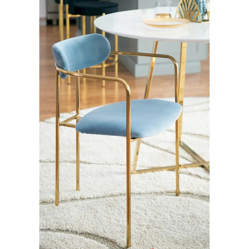 Sedia da pranzo Glam Velvet con sedile imbottito, set da 2 – Sedute d'accento per soggiorno