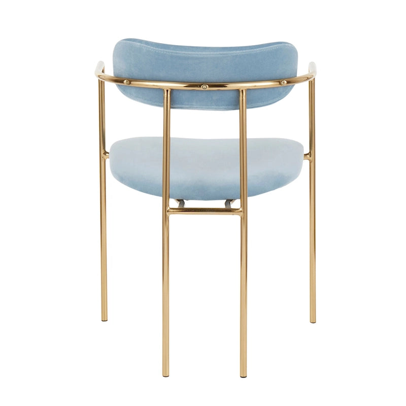 Sedia da pranzo Glam Velvet con sedile imbottito, set da 2 – Sedute d'accento per soggiorno