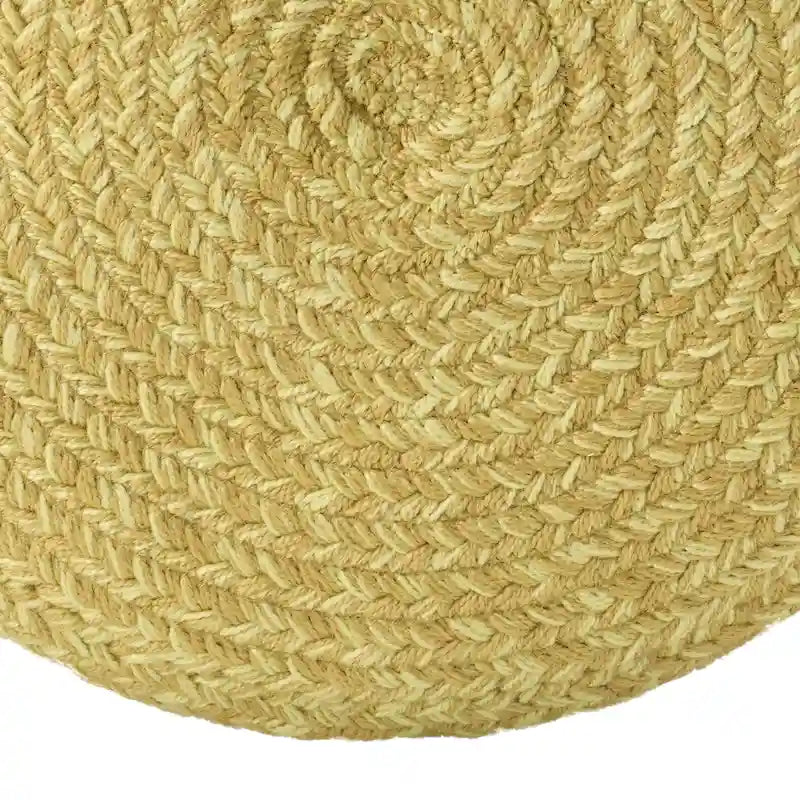 Pouf ottomano rotondo in poliestere da interno/esterno – Poggiapiedi 18x18x12