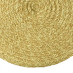 Pouf ottomano rotondo in poliestere da interno/esterno – Poggiapiedi 18x18x12