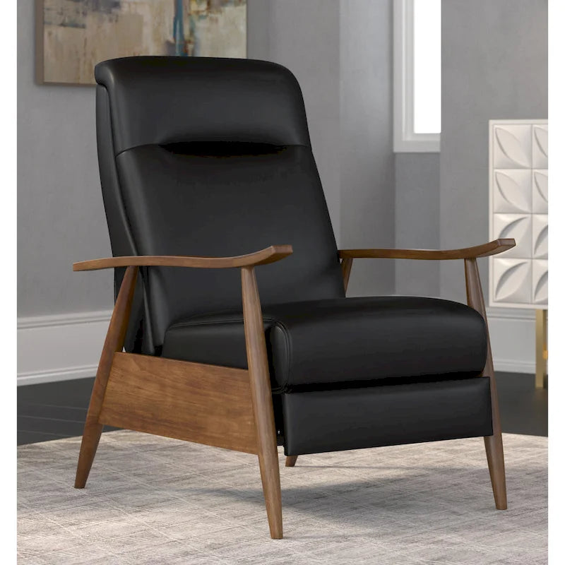 Poltrona reclinabile push-back imbottita con telaio in legno – Poltrona da salotto