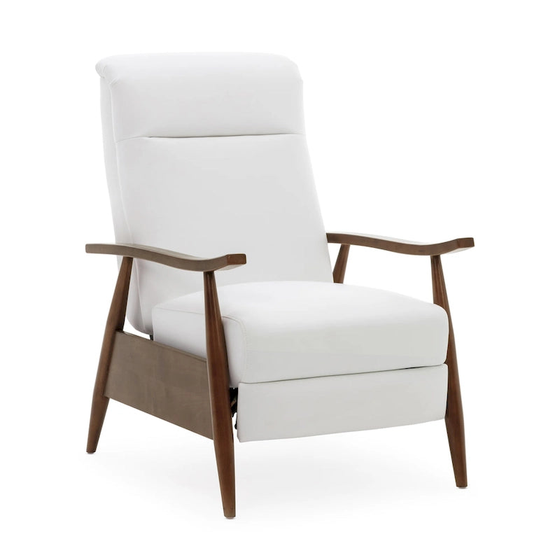 Poltrona reclinabile push-back imbottita con telaio in legno – Poltrona da salotto