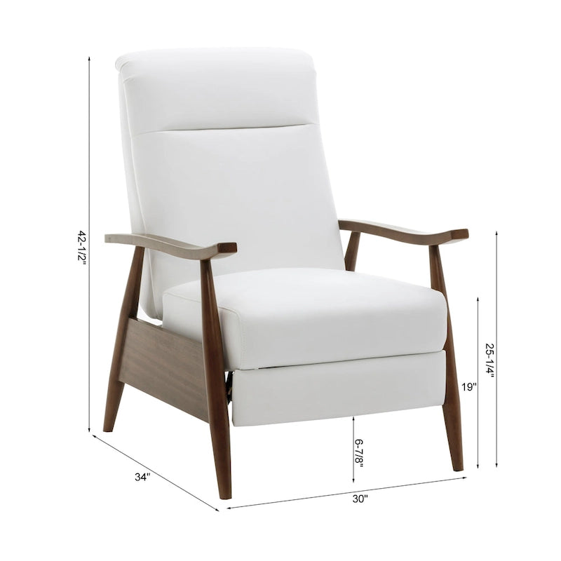 Poltrona reclinabile push-back imbottita con telaio in legno – Poltrona da salotto