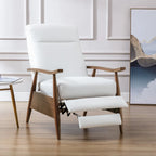 Poltrona reclinabile push-back imbottita con telaio in legno – Poltrona da salotto