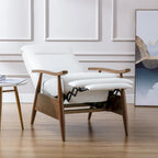 Poltrona reclinabile push-back imbottita con telaio in legno – Poltrona da salotto