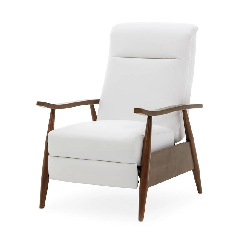 Poltrona reclinabile push-back imbottita con telaio in legno – Poltrona da salotto