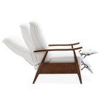 Poltrona reclinabile push-back imbottita con telaio in legno – Poltrona da salotto