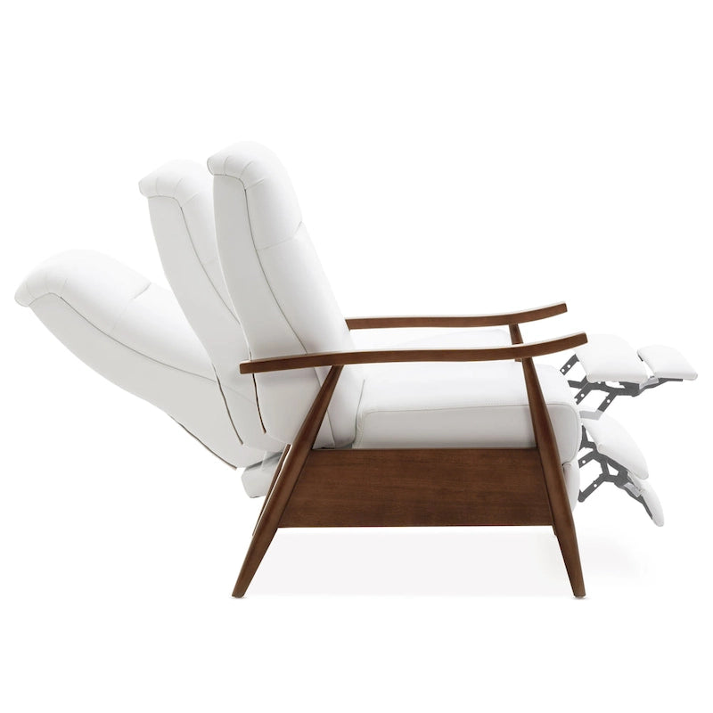 Poltrona reclinabile push-back imbottita con telaio in legno – Poltrona da salotto