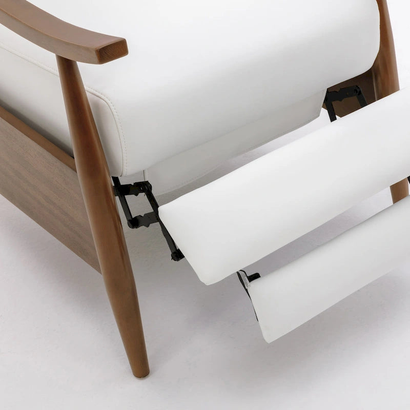 Poltrona reclinabile push-back imbottita con telaio in legno – Poltrona da salotto