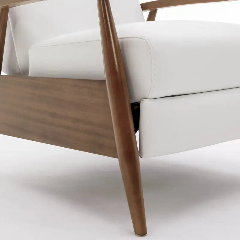 Poltrona reclinabile push-back imbottita con telaio in legno – Poltrona da salotto