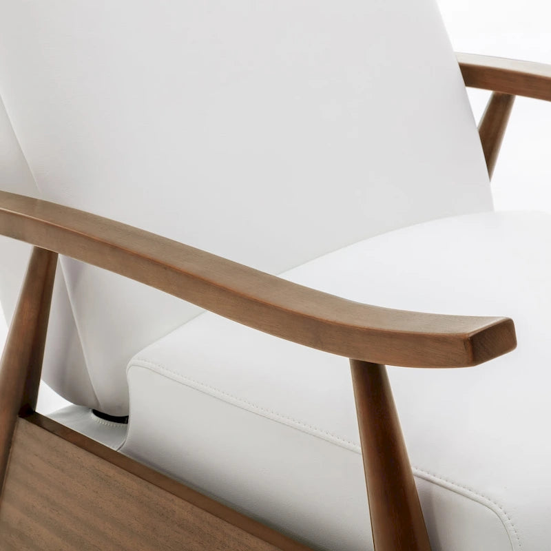 Poltrona reclinabile push-back imbottita con telaio in legno – Poltrona da salotto