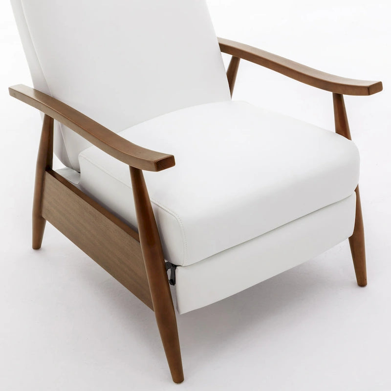 Poltrona reclinabile push-back imbottita con telaio in legno – Poltrona da salotto