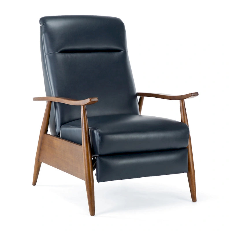 Poltrona reclinabile push-back imbottita con telaio in legno – Poltrona da salotto