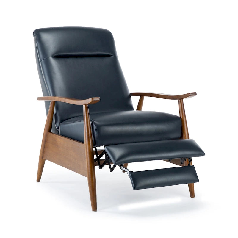 Poltrona reclinabile push-back imbottita con telaio in legno – Poltrona da salotto