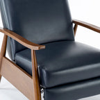 Poltrona reclinabile push-back imbottita con telaio in legno – Poltrona da salotto