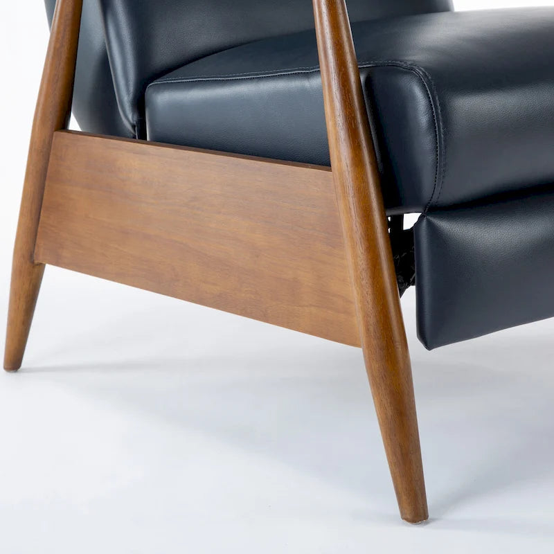 Poltrona reclinabile push-back imbottita con telaio in legno – Poltrona da salotto
