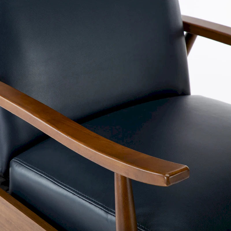 Poltrona reclinabile push-back imbottita con telaio in legno – Poltrona da salotto