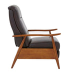 Poltrona reclinabile push-back imbottita con telaio in legno – Poltrona da salotto