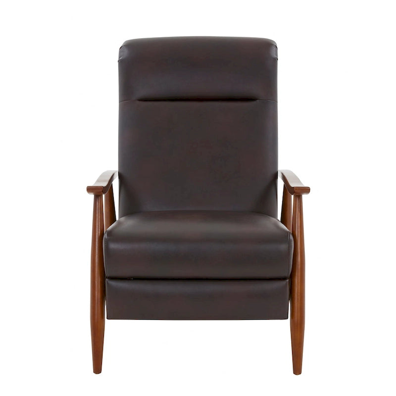 Poltrona reclinabile push-back imbottita con telaio in legno – Poltrona da salotto