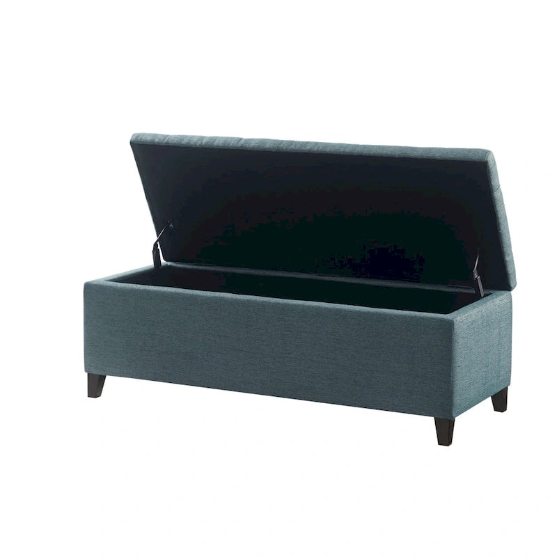 Panca contenitore imbottita capitonné – Panca da ingresso/camera da letto con contenitore a scomparsa
