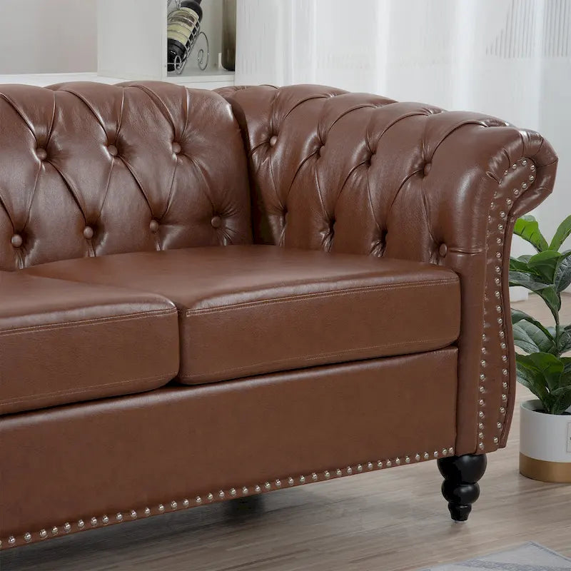 Comodo divano a 3 posti con cuscino a strisce alla moda