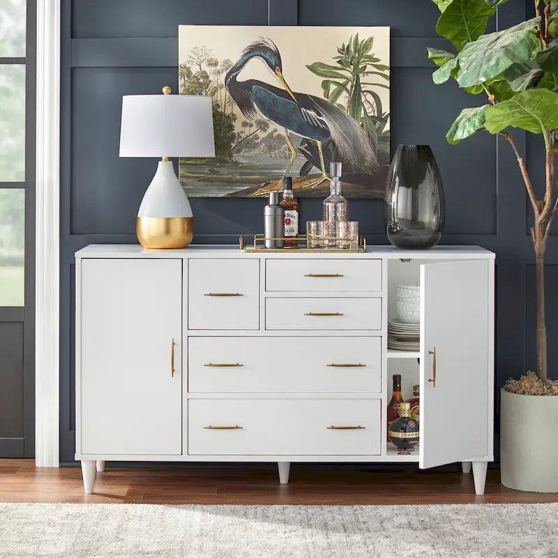 Credenza/Buffet Modernariato Anni '50 – Mobile Contenitore Sala da Pranzo con Gambe Affusolate