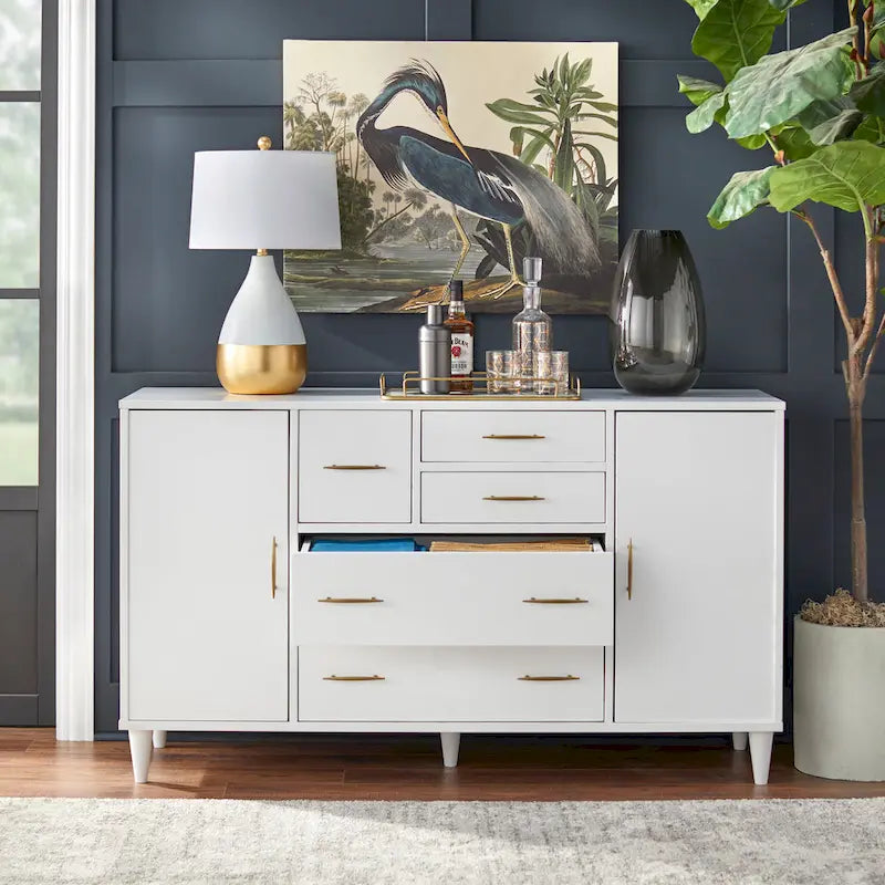 Credenza/Buffet Modernariato Anni '50 – Mobile Contenitore Sala da Pranzo con Gambe Affusolate
