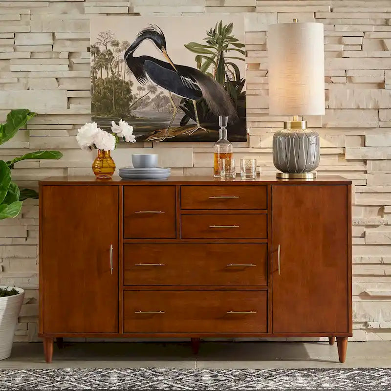 Credenza/Buffet Modernariato Anni '50 – Mobile Contenitore Sala da Pranzo con Gambe Affusolate