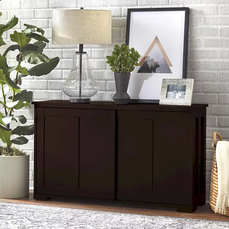 Mobile Contenitore con Ante Scorrevoli Impilabile – Credenza per Sala da Pranzo