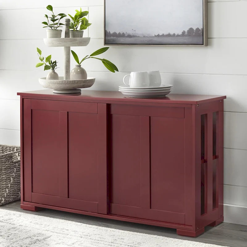Mobile Contenitore con Ante Scorrevoli Impilabile – Credenza per Sala da Pranzo