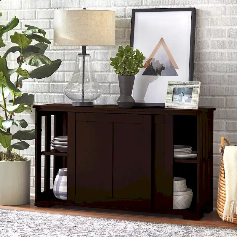 Mobile Contenitore con Ante Scorrevoli Impilabile – Credenza per Sala da Pranzo