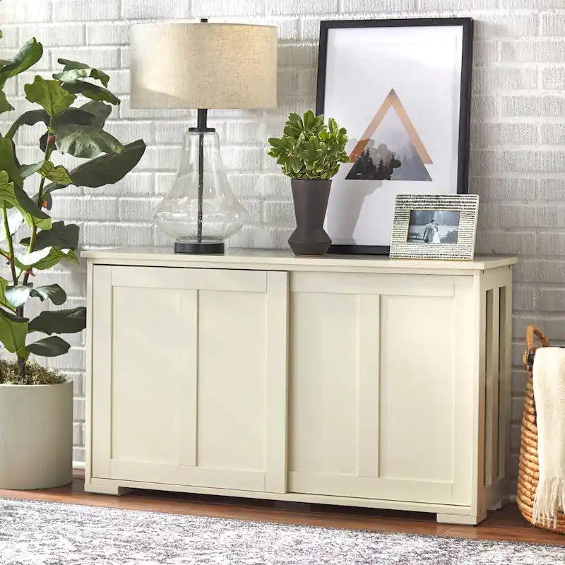 Mobile Contenitore con Ante Scorrevoli Impilabile – Credenza per Sala da Pranzo