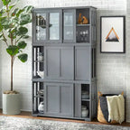 Mobile Contenitore con Ante Scorrevoli Impilabile – Credenza per Sala da Pranzo
