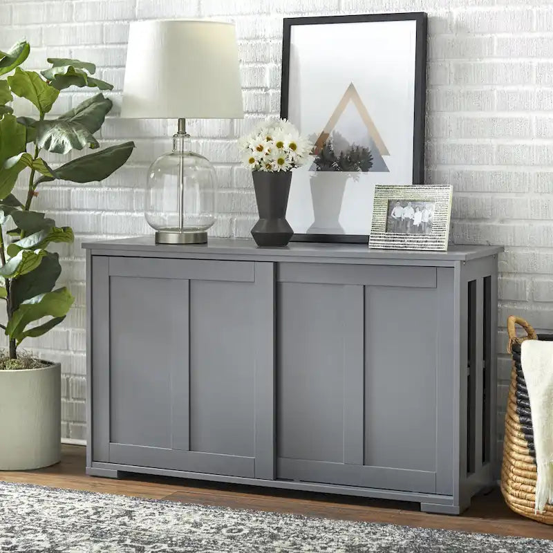 Mobile Contenitore con Ante Scorrevoli Impilabile – Credenza per Sala da Pranzo
