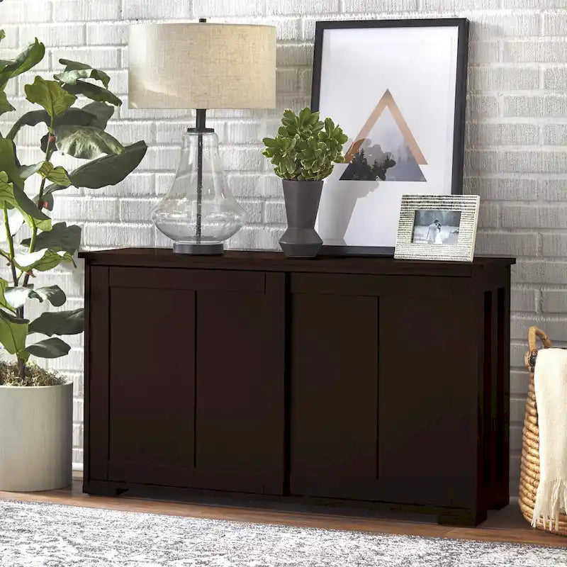 Mobile Contenitore con Ante Scorrevoli Impilabile – Credenza per Sala da Pranzo