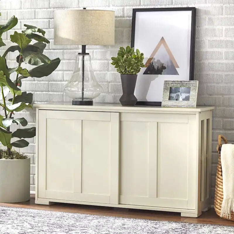 Mobile Contenitore con Ante Scorrevoli Impilabile – Credenza per Sala da Pranzo